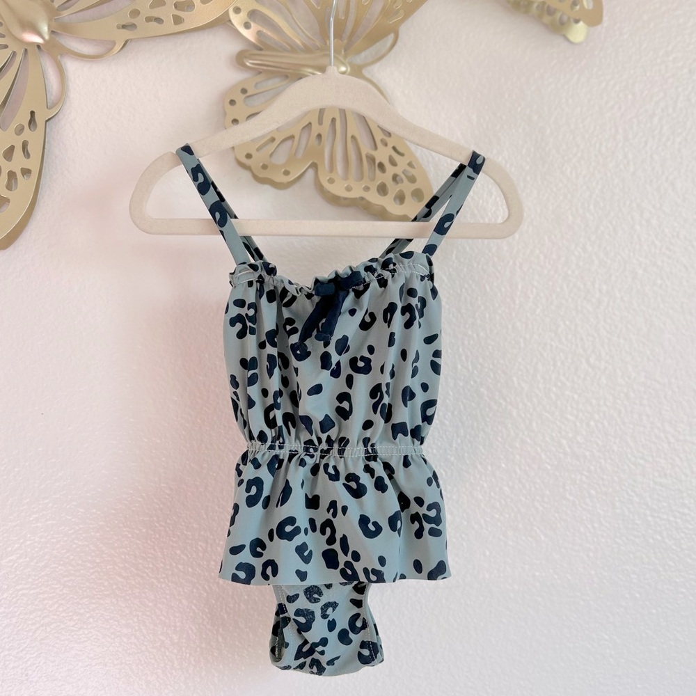 GAP Leopard Gray / Black Swimsuit